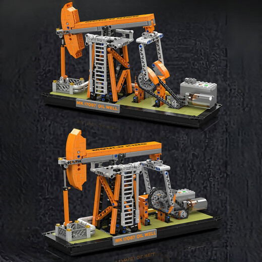 FEIKU Miningmaschinenöl Öl -Bausteine Elektrische Fernbedienungsteuerungstechnik Erwachsener Baugruppenspielzeugmodell Yuxing 17087 Öl Well Dynamic Version