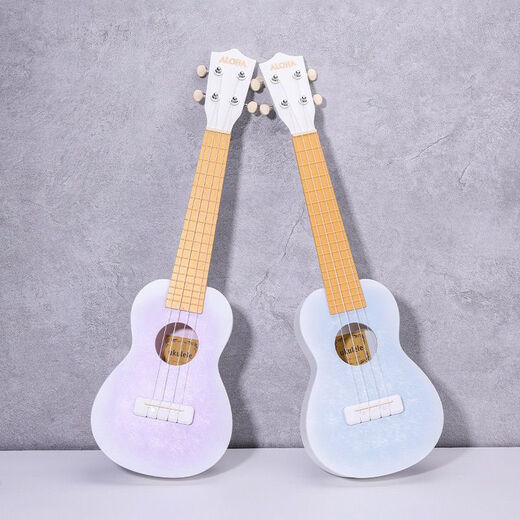 Ibanez23寸尤克里里ukulele可弹奏乐器小吉他礼物尤克里里冰花高级配色 23寸冰花蓝