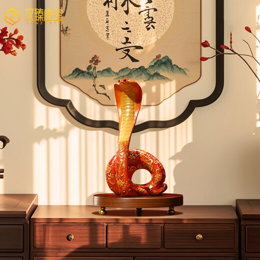 Han Zhen Tangxi (Honzontx) Bunte Kupfer Schlangen Ornamente Spirit Snakes Segens Büro Handwerk Zodiac Maskott