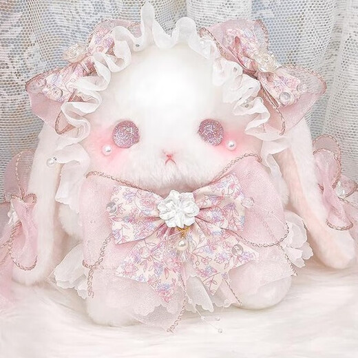 Nanluo Crossbody Bag Lolita Lapin Pluce Sac à bandoulière 2025 NOUVEAU BAG ENFANTS HAUT-PROCÉCIE BADEAU BADE PINK PINK RABBIT + 1 PEARL STRAP