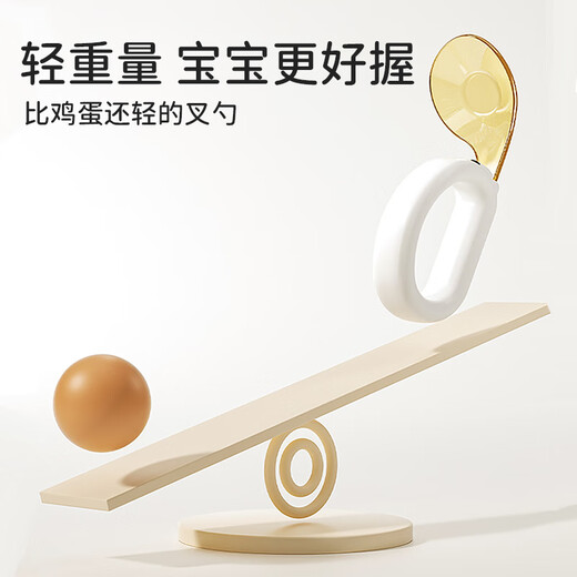 Baoshi Baby Spoon Baby apprend à manger, Curly Training Spoon Fork, PPSU PPSU Spoon Table Table Varelle