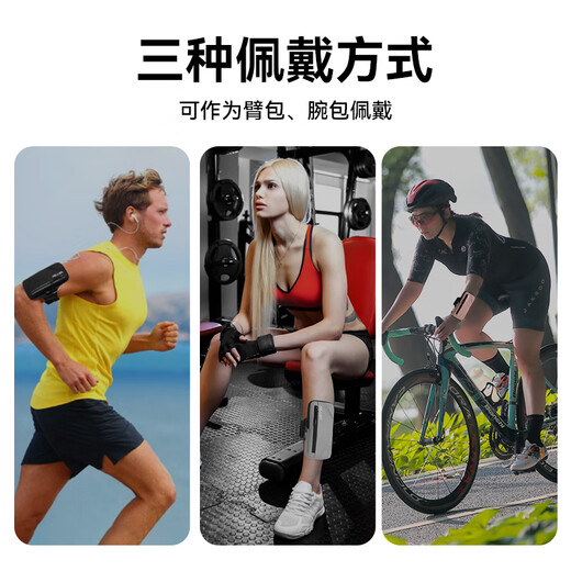 Pelliot Sports Running Mobile Phone Arm Pack for Men and Women Waterproof Outdoor Large Capacity Riding Wrist Pack 16302602 Seagull Gray XL