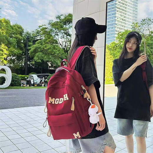 Bolsas escolares de estudiantes, niños de secundaria, mochilas de alta calidad, niños, niños de secundaria, estudiantes universitarios de moda y modernos, estilo femenino Black_en colgantes