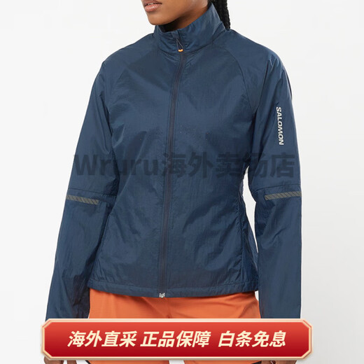 萨洛蒙（Salomon）SENSE FLOW  JACKET W 立领纯色休闲长袖夹克外套 女款 炭黑色 炭黑色 XS
