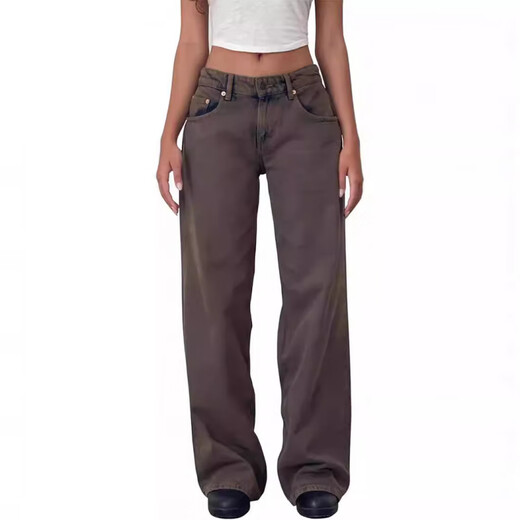 Lee Kids American Retro Low Raise non élastique lavage droit de lavage droit pour les femmes Pantalons féminins de la rue à l'automne