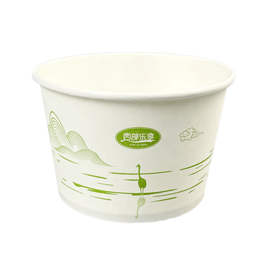Bol en papier jetable pour emballage rond du ménage nouilles instantanées épaissies de la boîte à lunch commode pour emporter la boîte entière commerciale rentable. Grand bol [environ 1050 ml] 100 pièces