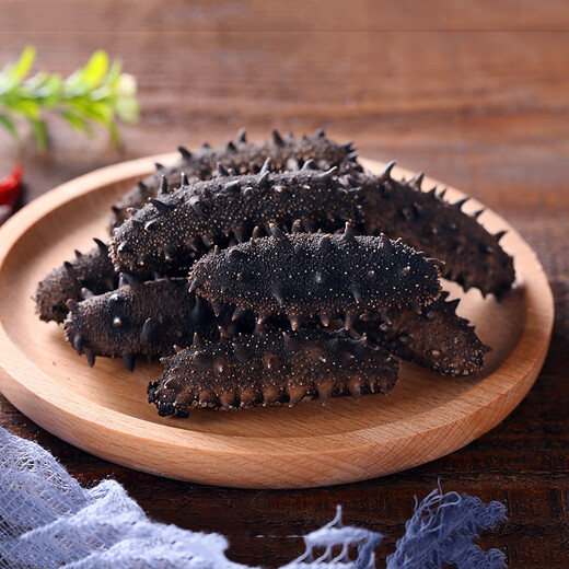 Sanruiwan Yantai Changdao bottom sown light-dried sea cucumber, dried sea cucumber, sea cucumber, seafood and aquatic products gift box, simple package, selected gift box, 40-60 heads/Jin Jin equal to 0.5 kg, 250g family pack