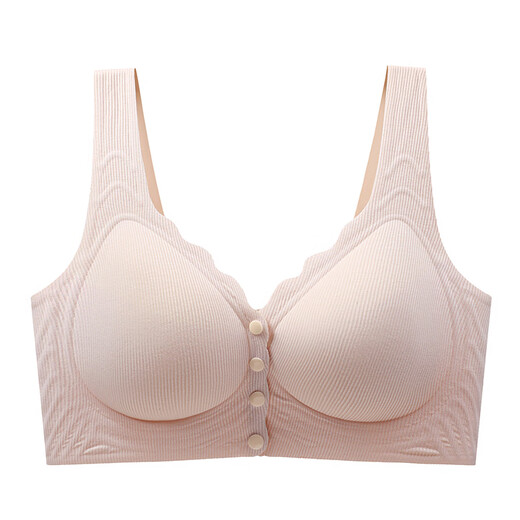 Langsha breastfeeding underwear for summer thin summer women's postpartum breastfeeding 25 new styles gathering anti-sagging front open-button bra Skin color XL (recommended weight 120-135 Jin [Jin equals 0.5 kg])