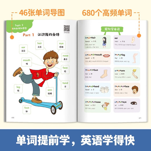 Grade 3 Anglais Introduction précoce à l'école primaire Anglais Zero Fondation Préparation pour l'illumination 26 Lettres anglaises 48 Symboles phonétiques 680 Mots à haute fréquence 11 Scénario de classe Sentides 72 Exercices amusants Tous 4 livres Introduction précoce à l'anglais + Grammaire anglaise + écoles élémentaires générales