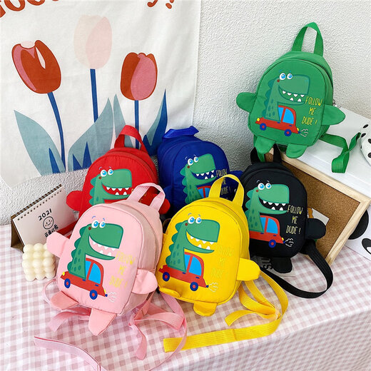 Sac pour enfants de dessin animé multi-fonctions anti-permante.Almage de maternelle à la maternelle Hot Dinosaur Sac à dos Casual Children's Backpack Red