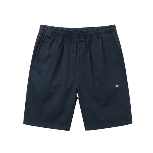 Tommy Jeans American Tommy Neue Sommer-Herren-Freizeit-Shorts Pure Cotton Sports Hosen Loose Strand Fünf-Punkte-Hosen 9224 Dunkelblau + 9215 Bohnengrün 2-Plate L (Empfohlen 120-130jin [Jin gleich 0,5 kg]))