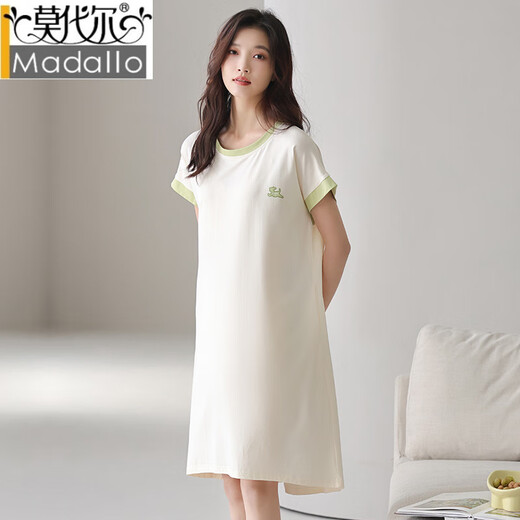 Modal Summer Lacele Cotton Frauen Nachthemd Frauenpullover Neue koreanische Version Lose lässig atmungsaktiv und Außenhause HC-C-25L702 Damen Hyacinth Purple XL