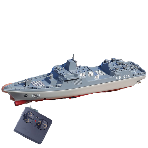 Xiannian 055 destructeur nouveau télécommande navire de navire de navire de navire de navires de navires de navire de navire de navire de navire de navire de navire de navire de jouet pour enfants gard de jouet électrique militaire haotien mini charge gris couleur original fujian Fujian Standard officiel + tournevis + télécommande batterie