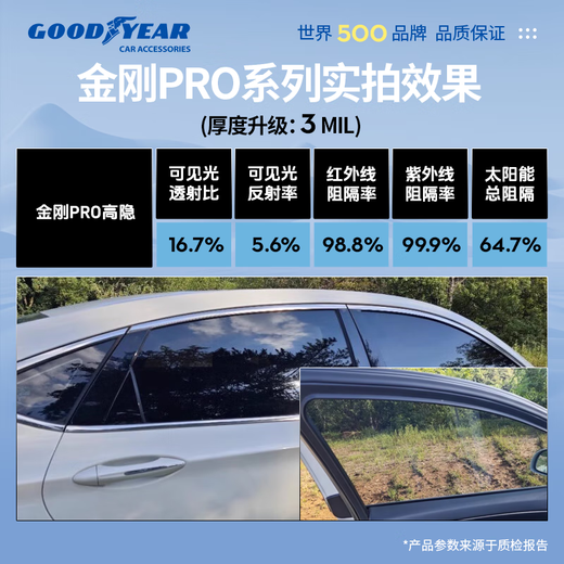 Goodyear car film King Kong Pro series car glass film sun protection and heat insulation solar film car window privacy film full car ceramic film package installation