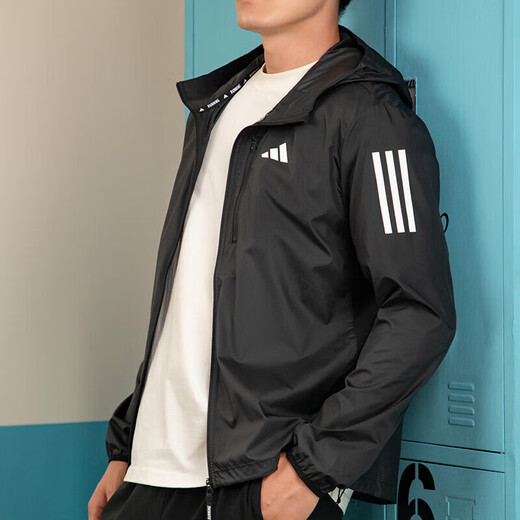 Adidas Männer Sportbekleidung, Fitnesstraining, modische, lässige Windbreaker -Kleidung in1483/Kapuzejacke Jacke Top XS