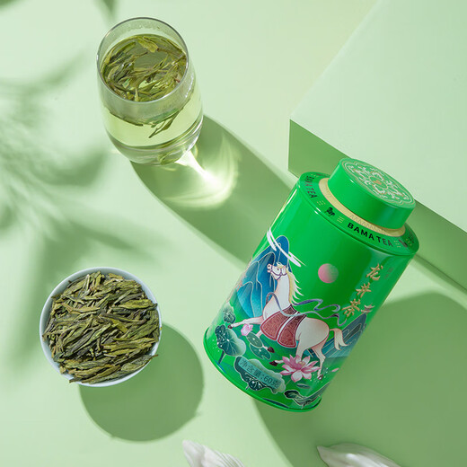 八马茶业绿茶 欢腾越州龙井一级60g 2025年罐装茶叶自己喝