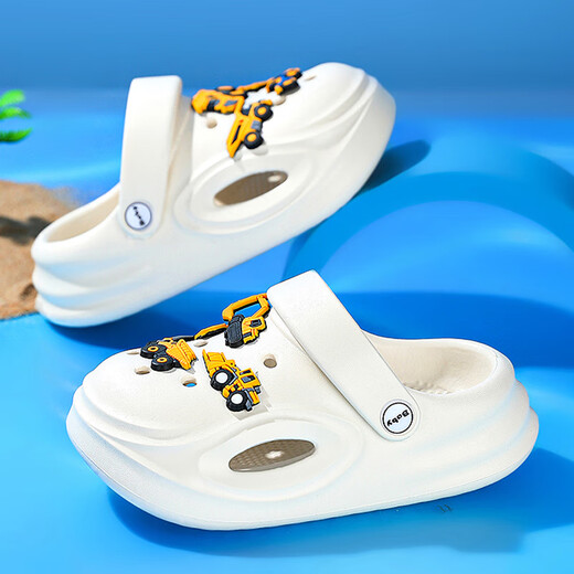 G.DuckKids Petites chaussures de canard jaune Chaussures pour enfants Boys Boys Été Nouveau style Kids Excavator Chaussures Chaussures Portez des sandales non glissées silencieuses Flagship navire blanc haute qualité 24