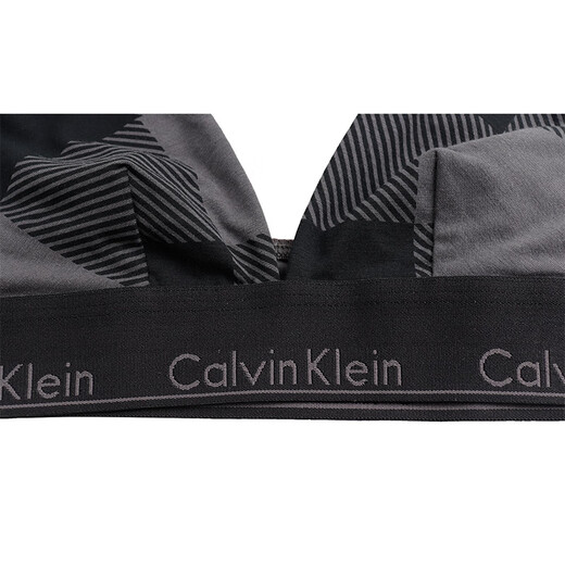Calvin Klein American Women's Modal Cotton Triangle Cup Cup Crudeless BH Unterwäsche QF8240 Schwarz + Dunkelgrauer Stil 1-021 XS (Spot)