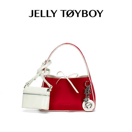 JellyToyboyJtb Bolsa de tren pequeña. NUEVO estilo Bolsa de Madre-Ciñón Red Bolsa de boda Red Castera de vegetales Fashionable Crossbody Bocket Bag Red and White_train Bag Pequeño