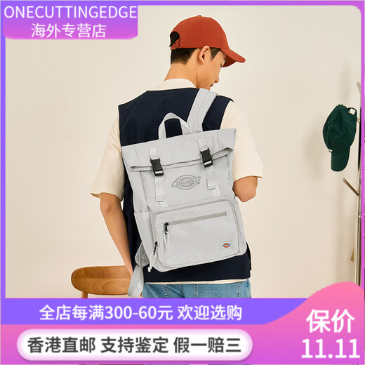 Dickies时尚卷轴拉链搭扣底休闲通勤出差 聚酯纤维 双肩包 常规 男女同款 星空灰