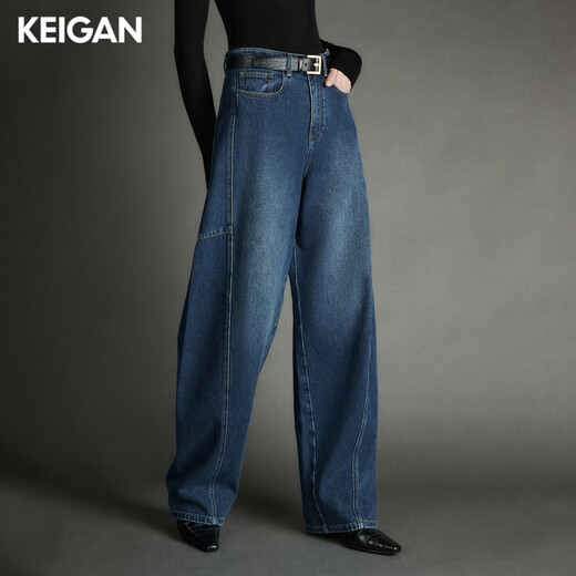 CHAMBRE KEIGAN, ARC EUROPORISTRE ENVIRONNÉE À LA LETURE PIONER Pionnier et à l'arc de segmentation, jeans en forme de cocon lâche pour femmes, automne, carreaux rétro, M 36