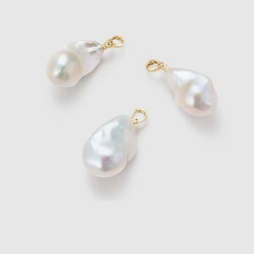 Zhuji freshwater pearl Baroque pendant special-shaped necklace fashionable temperament DIY detachable clavicle chain holiday gift Baroque pearl gold universal buckle pendant free S925 silver gold O-shaped chain (45CM)