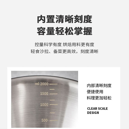 Best Selling 200W+ 316 Thickened Stainless Steel Food Grade Salad Bowl Fruit Salad Bowl Baking Basin and Basin Loss 17cm Special Price Impact