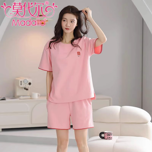 Modal 2025 Neue Pyjamas für Frauen im Sommer Pure Cotton Shorts Shorts Sweet Casual Sports Home Clothing Suits können außerhalb Z9859 XL getragen werden 120-140jin [Jin entspricht 0,5 kg]