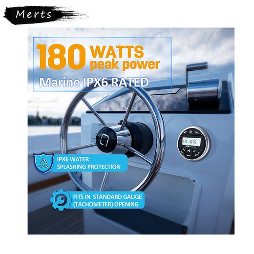 Yachts, speedboats, motorboats, ships, RVs, bathroom waterproof SPA Bluetooth radio MP3 player 833 silver black border electroplating official standard configuration