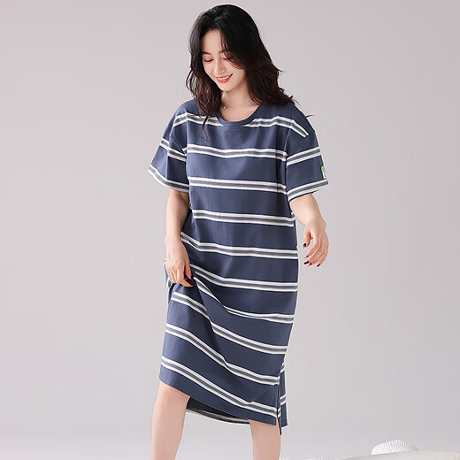 Modal Nightgown for Women's Summer Summer à manches courtes à manches courtes 2025 Nouvelle robe d'été pour femmes enceintes minces d'été ZH14101 L (165)