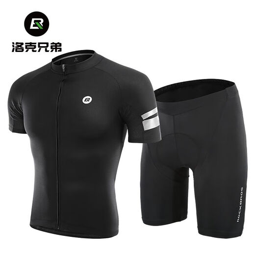 
RockBROS Summer Bike Cycling Suit Short Sleeve Shorts Men and Women Mountain Highway Clothes Bicycle Equipment White Overalls Set XL