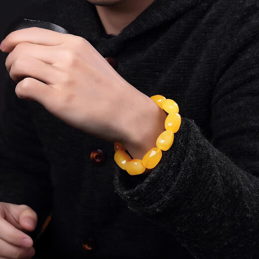 DL 1998 Fett Donglai Qualität Bienenwachs-Armband Tianlan Bernstein nach einem Ring-Armband Hühnchenöl Gelbbaltsee A4877