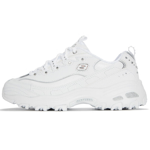 斯凯奇（Skechers）女鞋春季新款透气熊猫鞋官方正品休闲鞋老爹鞋小白鞋运动 11979-WSL 35