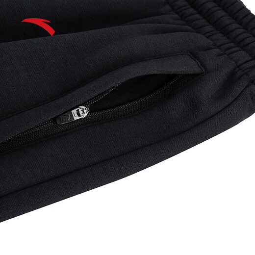 ANTA (ANTA) Kyrie Irving Series丨American loose drape sports trousers for men and women plus velvet wide-leg casual pants basic black-2M (girls are recommended to choose one size smaller)