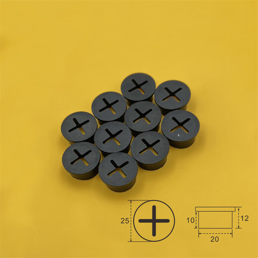 Cat Desktop Threading Hole Cover Mobile Phone Counter Dustproof Wire Hole Plug Small Hole Cross-Wire Rubber Plug Cross Silicone Hole Black 20mm Black 10 Pack
