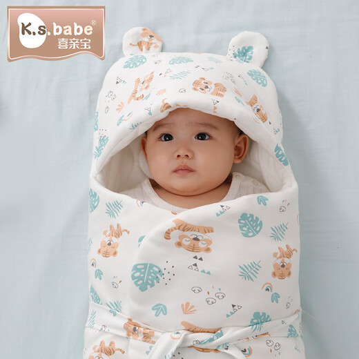 Newborn baby blanket, anti-jumping swaddle, all-in-one sleeping bag, baby quilt, baby swaddle, anti-kick quilt (one-piece baby blanket), Mengmenghu