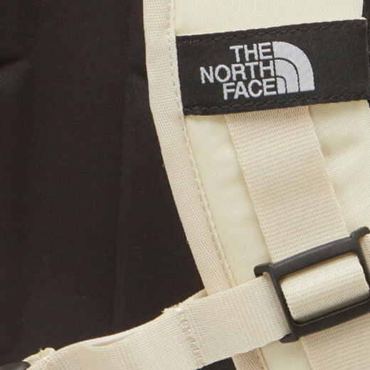 北面（The North Face）运动休闲徽标Logo拉链开合可调节肩带尼龙书包背包双肩包常规男女 米色