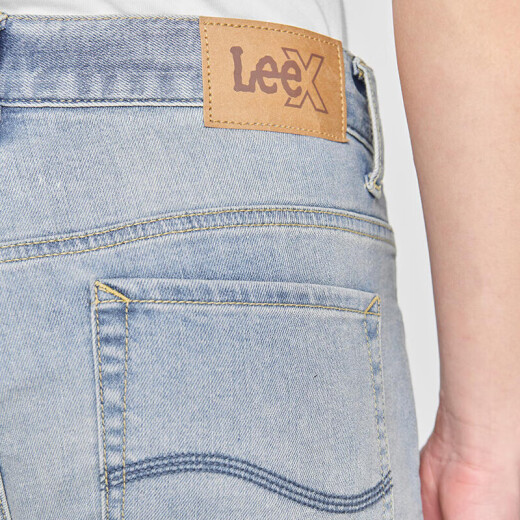 LEE25 Spring and Summer Nouveau produit 723 Slim Mid-Waist Small Small Ripped Design rétro Blue Blue Men's Men's