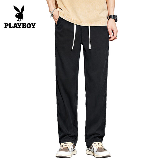 Playboy (Playboy) Herren Jeans Frühling und Herbst Sommer Dünnes Tennis lose lose legginghosen weit beins ice draht long Hosen Männer offizielles Flaggschiff 1048 Blau [Sommerstil] M Empfohlen 90-110jin [Jin gleich 0,5 kg]