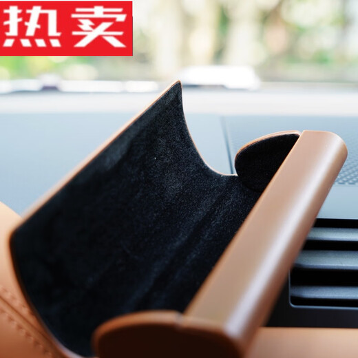 胖东来品质手工疯马皮PU皮质眼镜盒便携抗压收纳盒男女光学眼镜 咖啡色