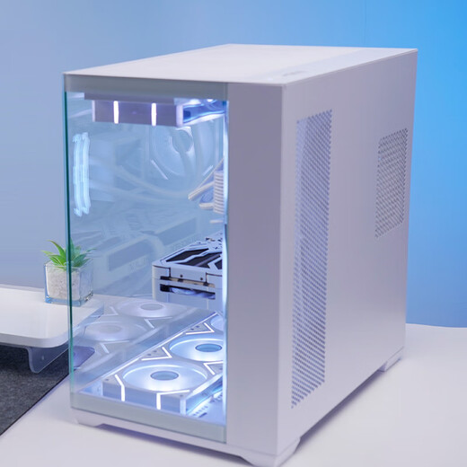 SAMA Q96 white desktop game computer fish tank dual compartment sea view homeowner case double-sided tempered glass/back-mounted motherboard/maximum E-ATX/360 water cooling/10 fan positions
