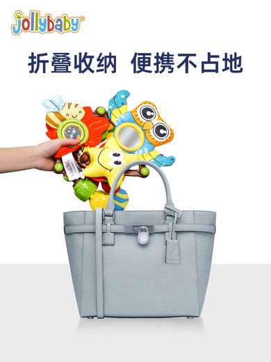 婴儿车玩具挂件床头摇铃可旋转悬挂式车载风铃新生儿宝宝推车床 happy monkey车夹海洋款 带鸟叫