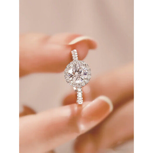 DR moissanite diamond ring, one carat diamond, sterling silver, simple platinum couple's proposal, wedding secret ring, Valentine's Day gift, 50-point starry diamond ring with adjustable opening