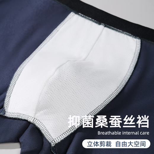 Langsha 5 pairs of men's underwear men's pure cotton 10A antibacterial boxer briefs breathable mid-waist men's boxer shorts boys' pants