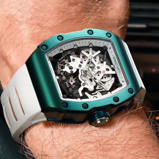 
Bugatti (BONEST GATTI) watch boyfriend Valentine's Day birthday gift German fully automatic hollow mechanical watch luminous wine barrel type men's watch BG9905-A1 rejuvenation [same model in the mall]