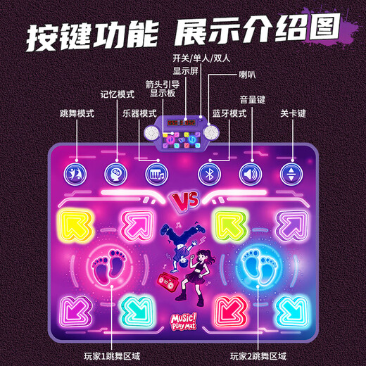 Nebula Baby Baby Two-Paperson Dancing Blanket Juguetes para niños Regalo de cumpleaños para niñas Diez de 7 a 14 años Diez Wireless Home Dancing Machine