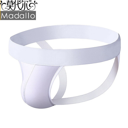 莫代尔新款男士纯棉内裤青年中腰性感丁字裤镂空免脱情趣双丁裤男款裤头 黑色 M 码(建议90-115斤b