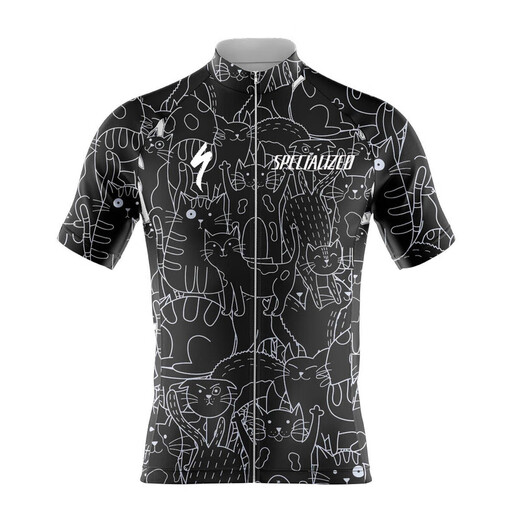 Lightning New Cycling Jersey Road Bike Cycling Jersey Lightning Black Short Sleeve L