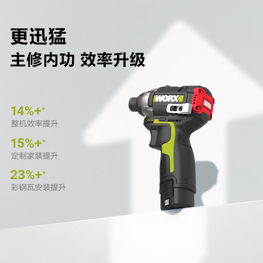 
Wax 160 Niu brushless impact driver WU132X large torque electric batch electric screwdriver lithium battery WU132X double electric + WU3884.0 double electric + fast charge