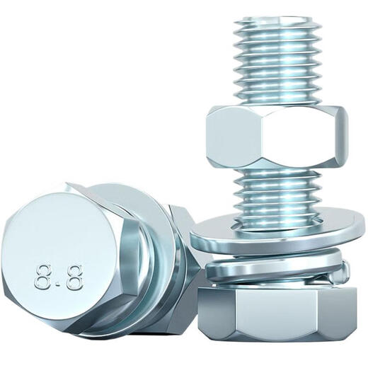 Tianzhuo Hardware Grade 8.8 high-strength galvanized external hexagonal bolt set complete screw nut screw combination M12 M10*25 15 sets